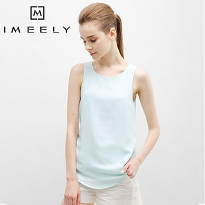 IMEELY 依魅莉 双层圆领雪纺打底吊带背心 39元包邮(69-30券)