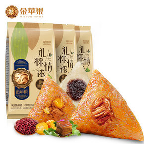 金苹果 手工肉粽100g*4只+豆沙粽100g*2只 14.9元包邮(19.9-5券)