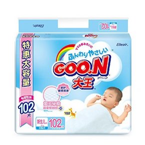 GOO.N 大王 维E系列 纸尿裤 电商装 NB 102片 118元包邮(138-20券码)