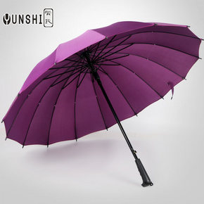 云氏 双人加大防风16骨直柄晴雨伞 16.9元包邮(36.9-20券)