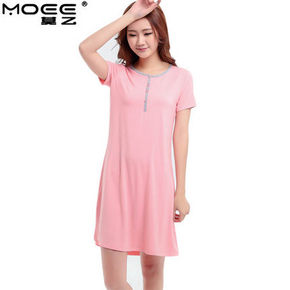 MOEE 莫乙 夏季莫代尔宽松休闲睡裙 39元包邮(79-40券)