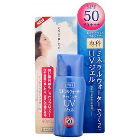 资生堂 专科 矿物质水 防晒啫喱 UV SPF50 40ml 39.9元