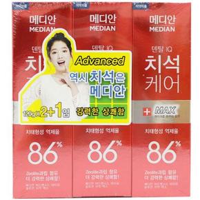 Amore 爱茉莉 美迪安牙膏 红色86%护齿健齿 120g*3支 29.9元