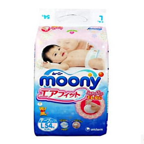 日本 MOONY 尤妮佳 婴儿纸尿裤  L 54片 79元(2件包邮)