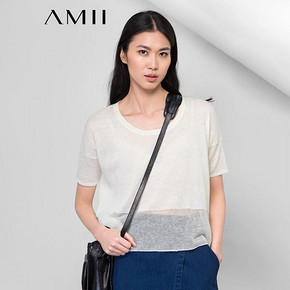 清凉一夏# Amii 及简宽松毛针织衫 39元包邮