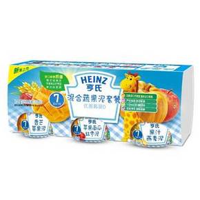 Heinz 亨氏 混合蔬果泥套餐 113g*3罐 折16元(19.8*4-15)
