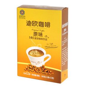 dio coffee 迪欧咖啡 三合一速溶咖啡 原味 15g×12条 9.9元(可199-100)