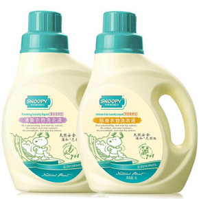 SNOOPY 史努比 婴儿清新衣物洗衣液 薰衣草1L+洋甘菊1L 19.9元