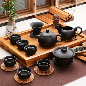 前30秒# 豪峰 原矿紫砂功夫茶具套装11件套 39返19.5元