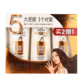 巴黎欧莱雅 多效修复洗发露400ml*2+润发乳400ml 2套 100元(200-100)