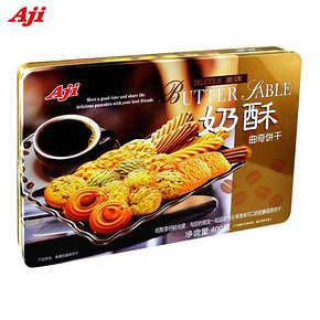 AJI 台湾风味 奶酥曲奇饼干铁盒装 400g 9.9元