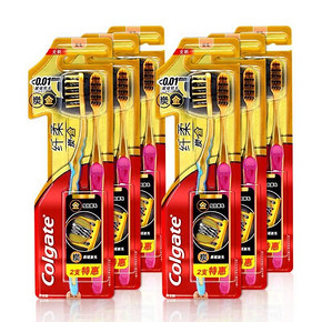 限华北# Colgate 高露洁 纤柔炭金牙刷特惠装 12支 49元