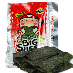 泰国进口 小老板 大片炸海苔拉链装 辣味  36g 折4.9元(9.9，99-50)
