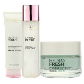 LOREAL 欧莱雅 清润膜力套装 洁125ml+水175ml+赠水凝霜 169元包邮