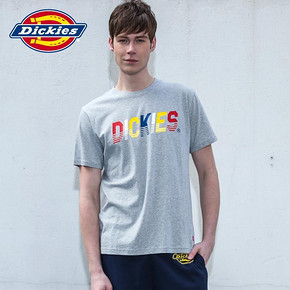 Dickies 夏季男彩色字母变形印花圆领短袖 109元包邮(139-30券)