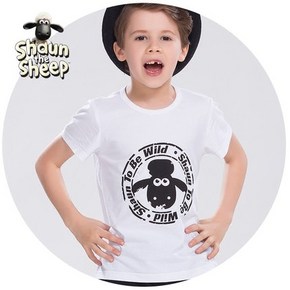 Shaun the Sheep 小羊肖恩 儿童纯棉圆领短袖T恤 14元包邮(54-40券)