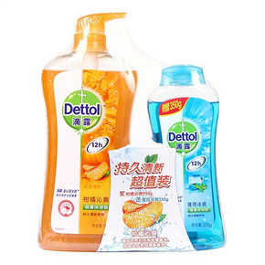 Dettol 滴露 健康沐浴露 柑橘沁爽 950g 赠薄荷冰爽 350g 27.9元(可199-80)