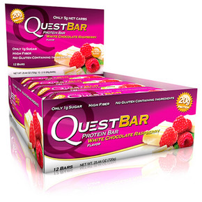 Quest 探索 乳清蛋白棒 白巧克力覆盆子味 720g 78元(118-40)