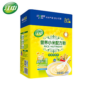 江中 婴儿辅食 营养小米粉米糊 460g 29.9元包邮(79.9-50券)