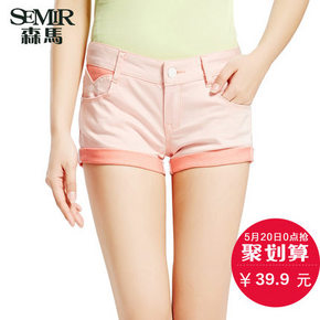 森马 新款韩版糖果色牛仔短裤 39.9元包邮