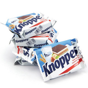 德国 knoppers威化饼干榛子巧克力25gx2包 13.9元包邮(可0元)