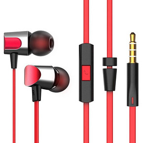 dostyle 立体声 HS307 入耳式金属线控耳机 热力红 39元