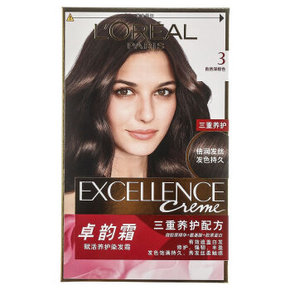 LOREAL 欧莱雅 卓韵霜护发染发霜 #3 自然深棕色 36.9元