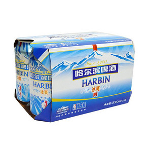 限地区# Harbin 哈尔滨啤酒 冰爽拉罐 330ml*6听装 9.9元