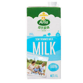 华北地区# Arla爱氏晨曦 低脂纯牛奶1000ml*10盒+凑单 50元(100-50)