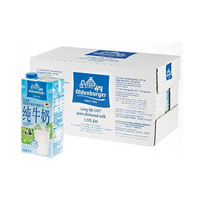 小神价：欧德堡 部分脱脂牛奶 1L*12盒   折50元(99，199-100)