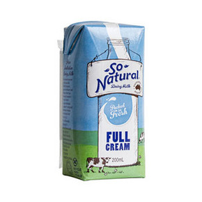 #端午#So Natural 全脂UHT牛奶 200ml*24盒 38.9元