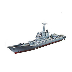 雅得玩具 3D航空母舰导弹驱逐舰轮船模型拼板 9.9元包邮(19.9-10)