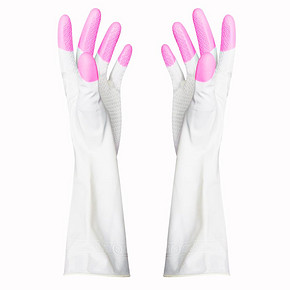 前5分钟# 蔓妙 厨房薄款乳胶手套 3双装 赠抹布5条 17点 8.8元包邮