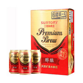 Suntory 三得利啤酒 醇酿 9.5度 330ml*24听 整箱装 折58元(108，199-100)