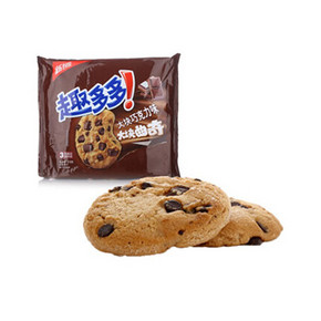 趣多多 大块巧克力味曲奇巧克力 216g 7.7元