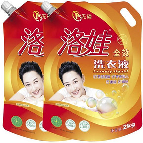 洛娃 全效洗衣液2kg*2 19.9元
