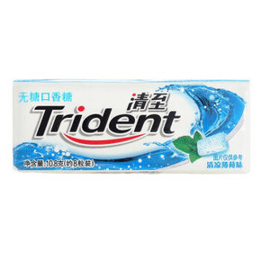 清至Trident无糖口香糖清凉薄荷味8粒装 0.1元
