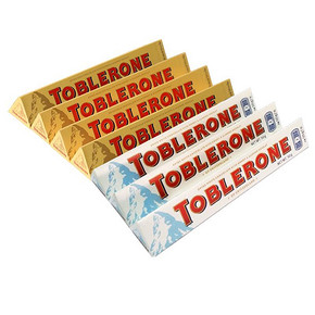 Toblerone 瑞士三角巧克力 牛奶50g*3+白巧50g*3 19.9元包邮