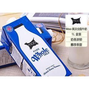 英国进口 Moo美沃全脂牛奶 1L  5.2元