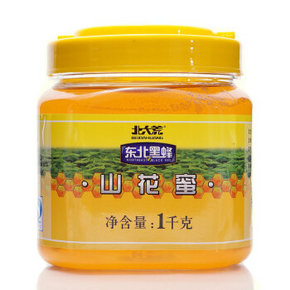 北大荒 东北黑蜂 山花蜜 百花纯蜂蜜 1000g 折15.6元(29.9X7-100)