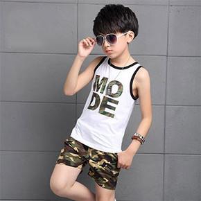 小哆鼠 纯棉男童背心短裤两件套 19.8元包邮(39.8-20券)