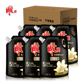 雕牌 全渍净洗衣液1.7kg*6袋 59元