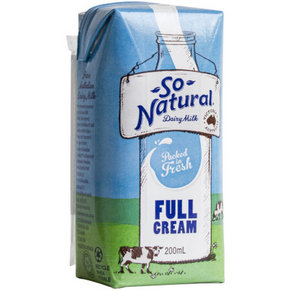澳洲进口牛奶 So Natural 全脂UHT牛奶 200mlx24盒 39.9元