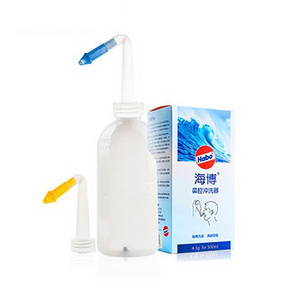 鼻炎入# 海博 家用挤压式鼻腔冲洗器+洗鼻盐*15袋 16.9元包邮(46.9-30券)