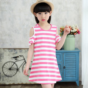 柏惠信子 新款女童条纹连衣裙 29元包邮(39-10)