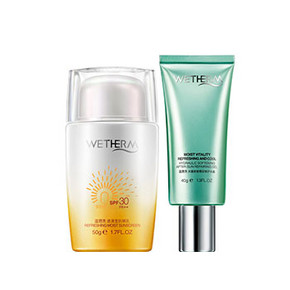 温碧泉 防晒霜套装 防晒霜50g+送晒后修护冰晶40g 39元包邮(69-30券)