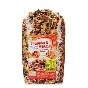 德国进口 亨利 多种水果早餐麦片1000g 18.5元(29.8，168-68)