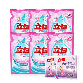 立白 洗衣液500gx6袋+内衣皂101gx2 29.8元包邮