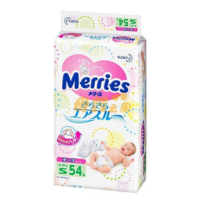 花王 Merries 婴儿纸尿裤 S54枚*3包 131元(117+13.92)