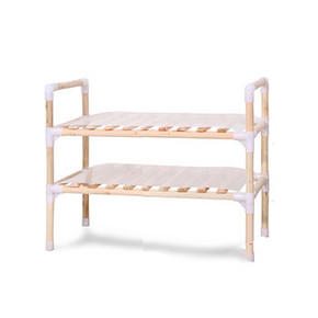 美好家 经济简易2层实木鞋架 9.9元包邮(19.9-10券)